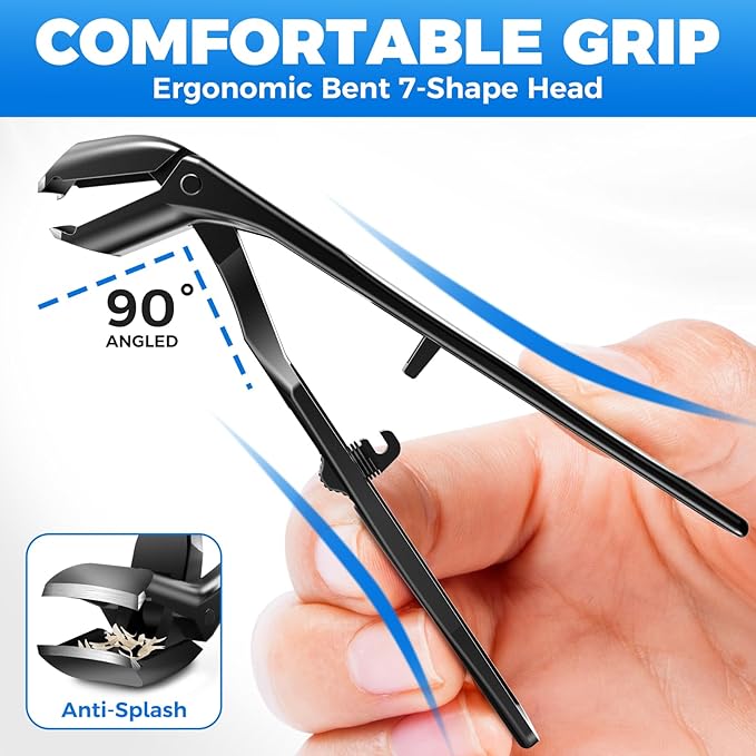 Toenail Clippers for Thick Toenails, Large Toe Nail Clippers for Men Seniors Thick Nails, Heavy Duty Nail Clippers with Catcher, No Splash Fingernail Clipper Nail Cutter Gifts for Men Women Adult