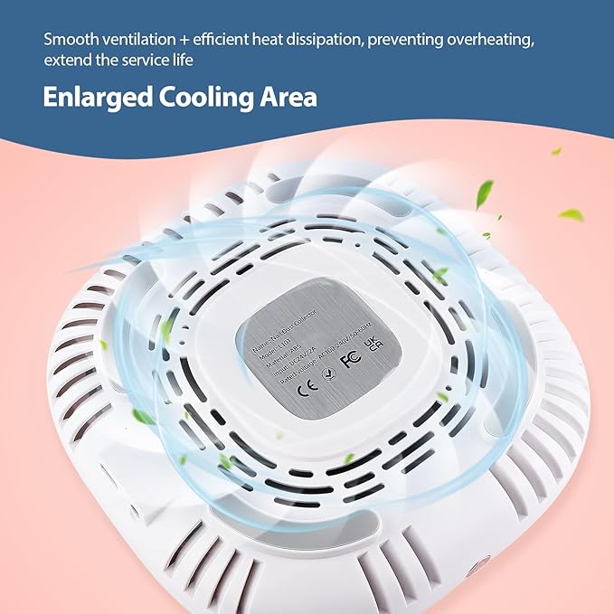 130W Brushless Nail Dust Collector Machine Nail Dust Vacuum Cleaner with Powerful Suction Extractor Fan for Manicure, Professional Nail Filter for Nail Art (Grey Style)