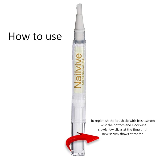 NAILVIVE Nail Serum Powerful Magic-like Silk Proteins Proven Natural Formula Strengthening Hardening nails Instantly Prevents Splits Chips Peels Cracks on Your Nails (PEN APPLICATOR)