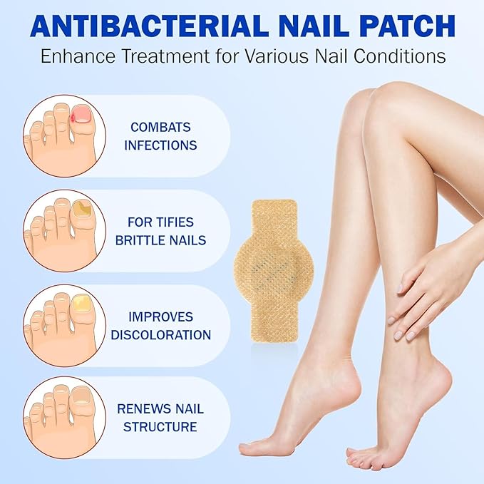 Nail Patches,21 Patch,Nighttime Nail Patches,for Damaged Nails Foot Nails Repair and Care,Strengthens Brittle Nail