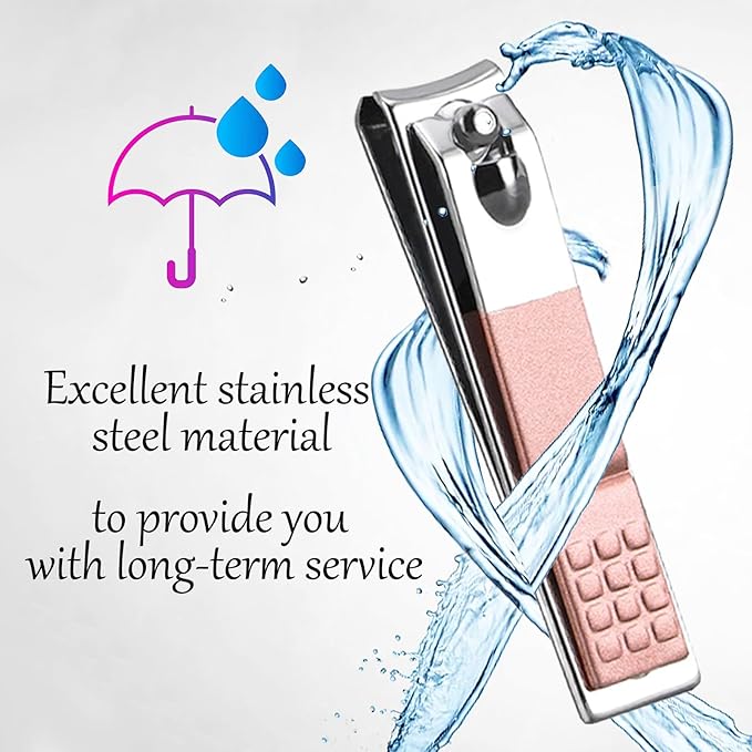 18 PCS Stainless Steel Nail Clipper Cutter Fingernails Toenail Clipper Cutter Set Black Sliver Rose Gold Men Women Travel Party Favor