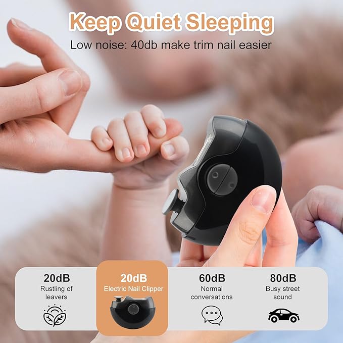 Electric Nail Clipper, 2 in 1 Electric Polishing Automatic Nail Clippers, Portable Nail Trimmer with Chip Storage, Automatic Nail Clipper for Adults Children Elderly (Black)
