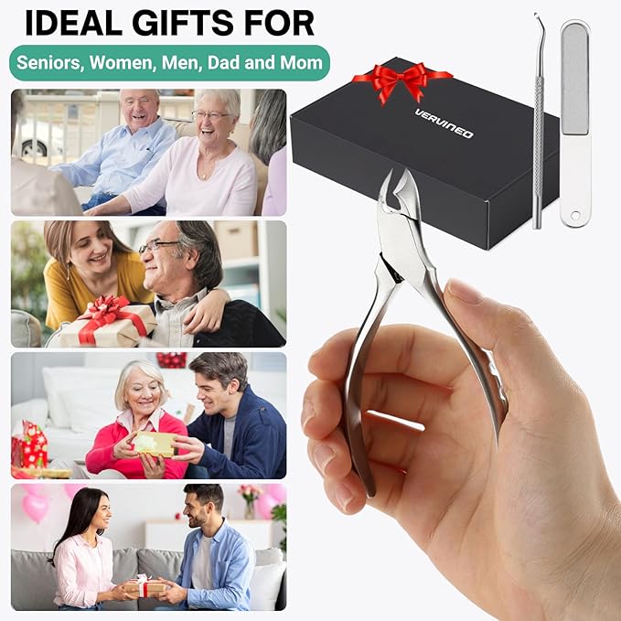 Toenail Clippers for Thick Nails for Seniors | Podiatrist Surgical-Grade Steel | Sharp Curved Blade & Non-Slip Handle | Toenail Clippers for Ingrown&Thick Toenails alicates para uñas de pies