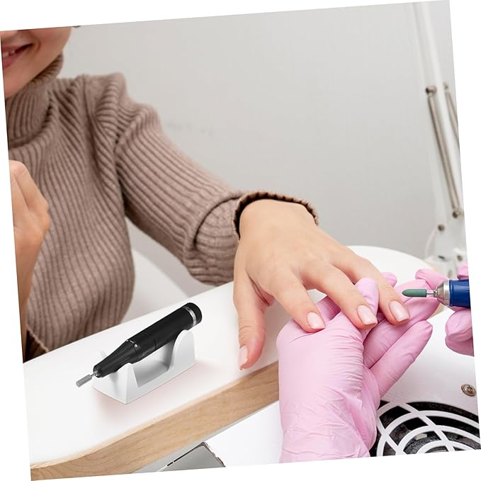 10pcs Portable Nail Art Electric Polisher Handle Rack Lightweight Plastic Handle Holder for Desktop Storage Convenient Manicure Accessory for Nail Technicians and Home Use