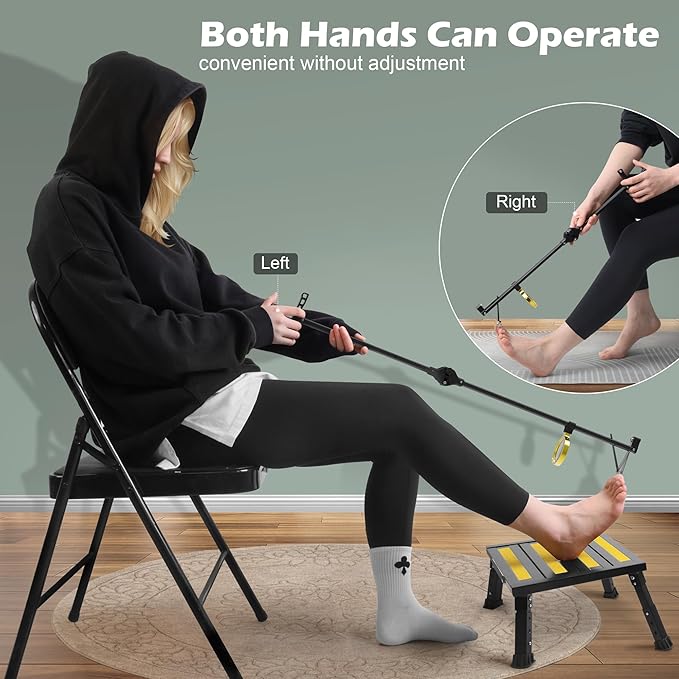 Long Handle Toenail Clippers with Magnifier -Wide Jaw & Ergonomic Design for Seniors, Arthritis & Limited Mobility | Heavy-Duty, No-Bend Trimming(40cm, Black)