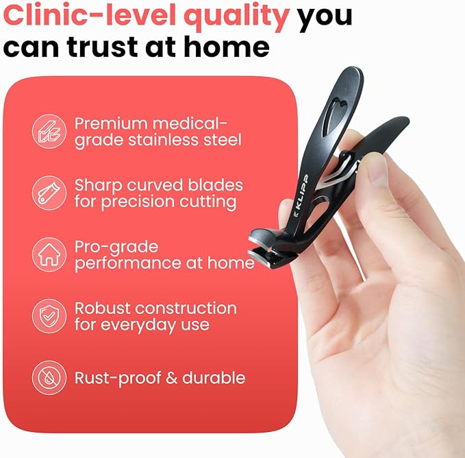 Toe Nail Clippers for Thick Nails for Seniors, for Thick Nails with Catcher. Angled Heavy Duty Large Toe Nail Clippers for Seniors, Toenail Clippers & Nail Cutters for Diabetic & Arthritic Nails
