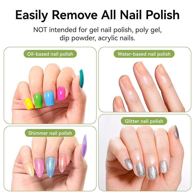 Avocado Nail Polish Remover, Non-Acetone 5s Quick Removal, Professional Remover for All Air-dry Nail Polish, VE Non-Drying Built-in Refillable Pump Bottle, 160ml