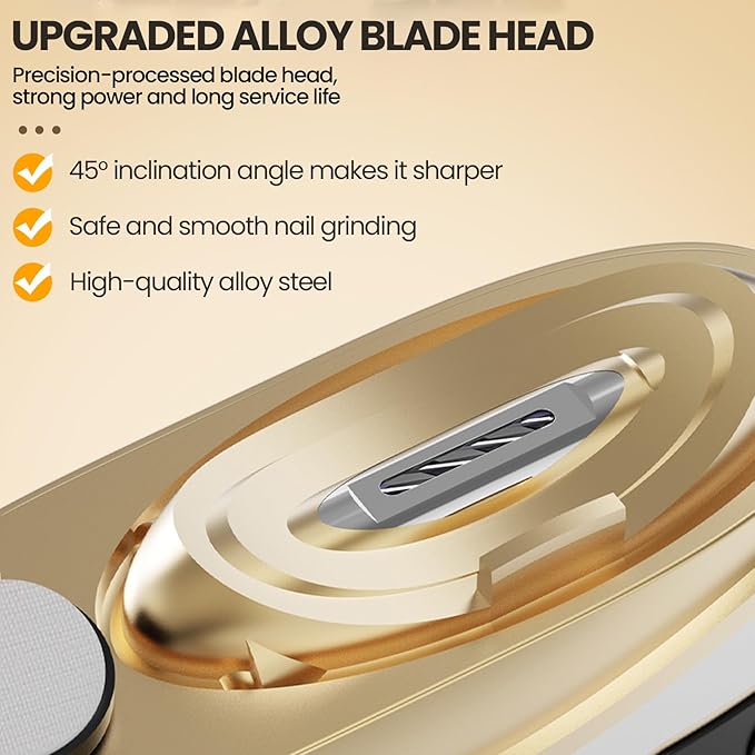 Electric Automatic Nail Clipper, Nail Clippers with Light Electric Nail Trimmer 2 Speeds Safe Automatic Nail Clipper Debris Clipping Storage, Suitable for Children, Adults, and The Elderly