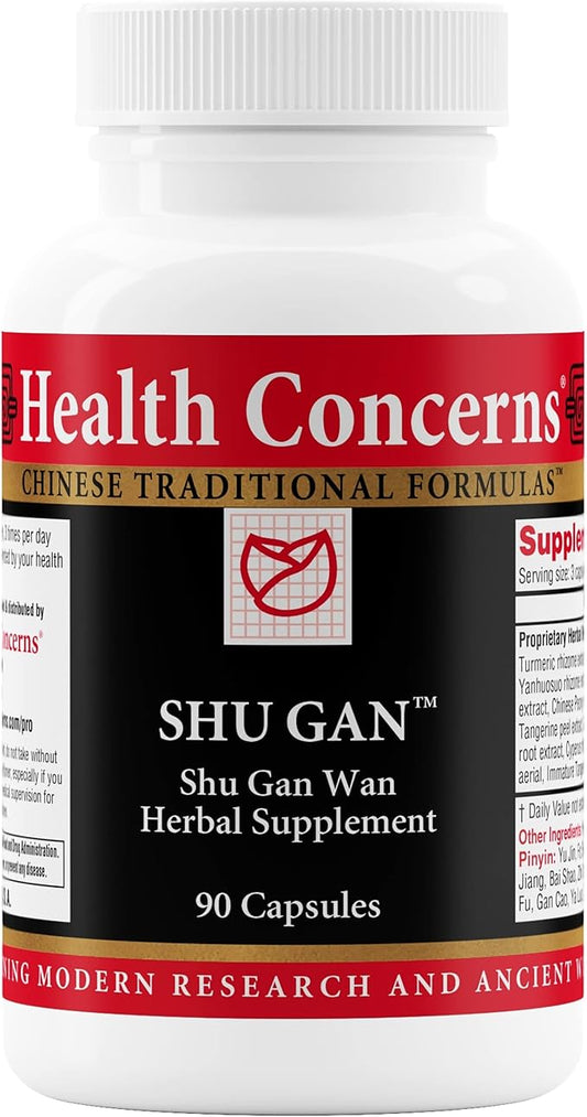 Health Concerns Shu Gan – Liver Support & Digestion Relief – Bloating, Nausea, Gut Health, Gallbladder & Gastric Balance – Chinese Herbal Formula with Turmeric & Peony – 90 Capsules