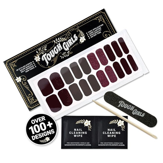 | 20 Exquisite Gel Nail Polish Strips w/Application Accessories - No UV/LED Lamp Required (Twilight)