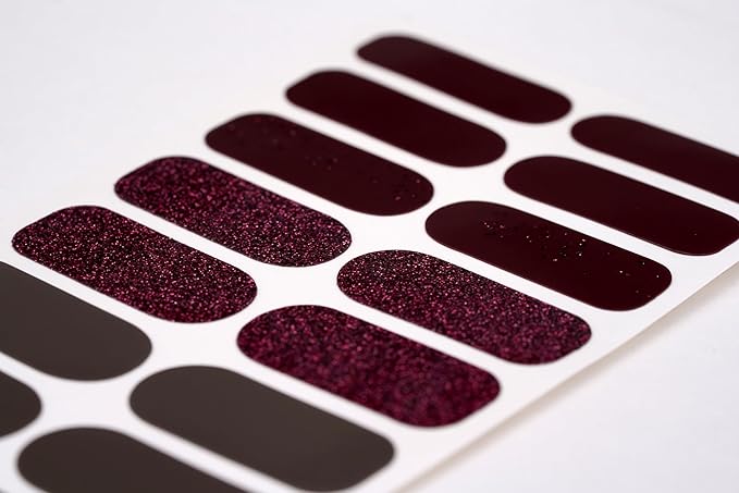 | 20 Exquisite Gel Nail Polish Strips w/Application Accessories - No UV/LED Lamp Required (Twilight)