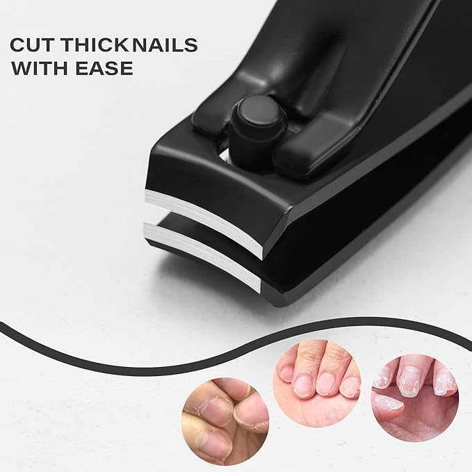 Toenail Clippers 5-in-1 Ingrown Toenail Removal Kit, Wide Jaw Toenail Clippers w/Stainless Steel Nail Cutter for Men Women and Seniors, Pedicure Kit for Ingrown Toenail