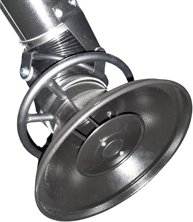Extract-All Wall-Mounted Dust Absorber for Air Purification, Expanded Diameter Capture Hood Welding Fume Extraction and Source Capture Arm Smoke Absorber with 180° Arm Swing (Black, 6"x84")
