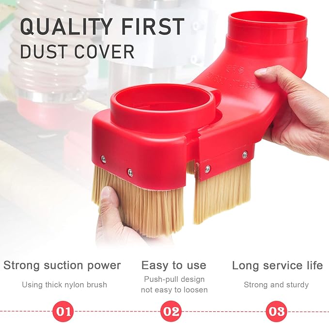 Daedalus NL330 CNC Dust Shoe, 100mm, Red