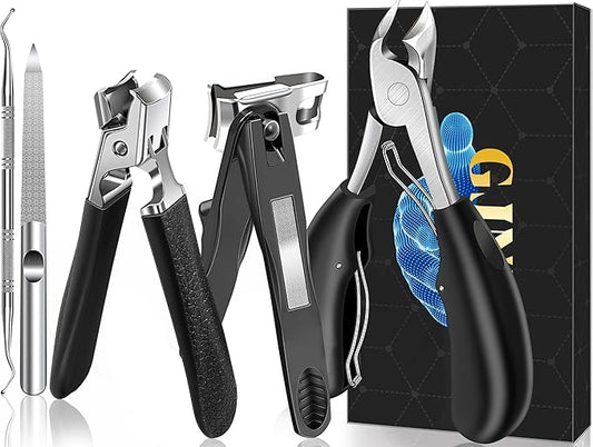 Toenail Clippers for Seniors Thick Toenails, Mens Stocking Stuffers 2025, Heavy Duty Large Toe Nail Clippers for Men with Catcher, 360°Rotating Nail Clippers, Christmas Xmas Presents Gifts for Adults