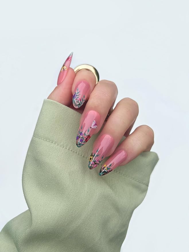 Deco Beauty Wildflower Nail Stickers - Lightweight & Easy-to-Apply Nail Art with Cute & Trendy Designs - Durable & Long-Lasting Nail Stickers for Women, Ideal for DIY Manicures