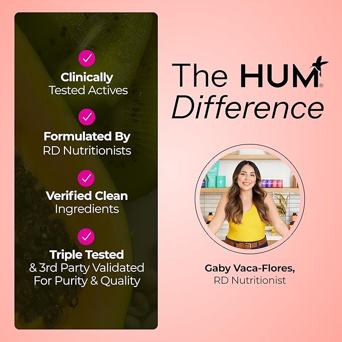 HUM B12 Turbo - Daily Energy & Calcium Support & Mood Support + Hormone Balance - Non-GMO, Gluten-Free, Vegan (30-Count)
