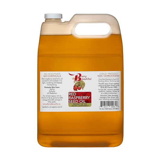 Red Raspberry Seed Oil - 1 gallon - Cold-pressed from Raspberries grown by Northwest Berry Co-op farmers