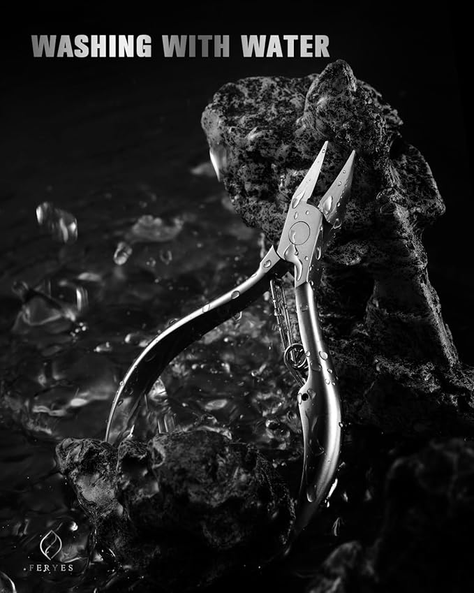 FERYES Toe Nail Clippers for Thick & Ingrown Toenails - Stainless Steel Thick Toenail Clippers for Seniors, Precision Grip Fingernail Clippers for Effortless Trimming - Silver