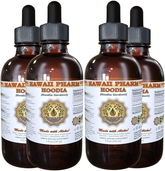Hoodia Liquid Extract, Hoodia (Hoodia Gordonii) Tincture Supplement 4x4 oz