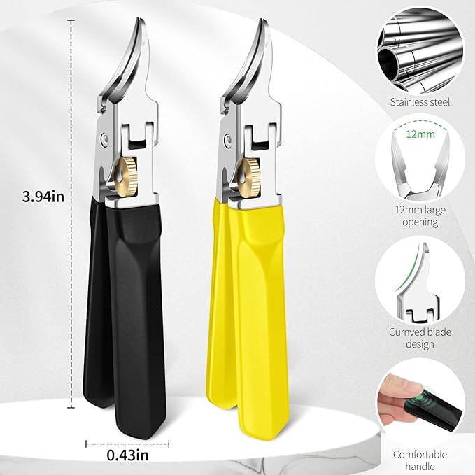 Ingrown Nail Clipper - 2025 Eagle Beak Beveled Wide Jaw Opening Toenails Clipper, Slant Curved Blade Podiatrist Toe Nail Clippers for Women and Men, Black
