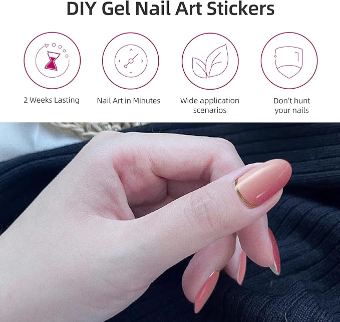 Semi Cured Gel Nail Strips | 28 pcs Gel Nails Strips for Women Work with Any UV Lamp, UV Nail Stickers for Women Home DIY Nails Art(Mermaid)
