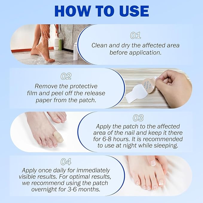 Nail Patches,21 Patch,Nighttime Nail Patches,for Damaged Nails Foot Nails Repair and Care,Strengthens Brittle Nail