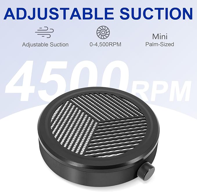 Small Nail Dust Collector Adjustable Speed Nail Vacuum Dust Collector for Nail Tech Acrylic Nail Dip Powder Removal Manicure Dust Extractor Nails Duster Fan, Black