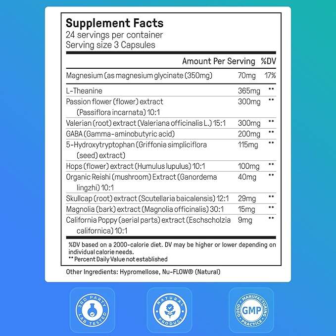 Happy Mammoth Deep Sleep Mode. Get A Perfect 7-9 Hours Sleep. Melatonin Free, Improves Sleep, Deeper Sleep, Less Waking Up. 3-in-1 Non-Habit-Forming Formula Calms The Nervous System for Better Sleep.