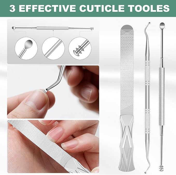 Toenail Clippers for Seniors Thick Toenails, CLPPNA Angled Head Large Toe Nail Clippers Set for Men, Heavy Duty 45° Ingrown Toenail Clippers, 37mm Wide Opening Nail Cutter with Long Handle, 6PCS