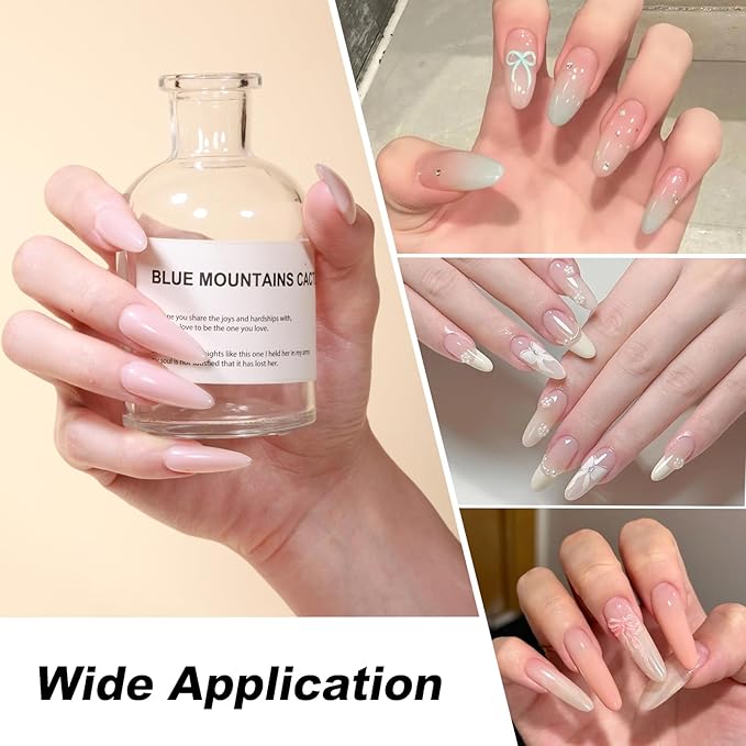 Builder Gel for Nails, 15ml 7 in 1 Builder Gel Nail Polish, LED Lamp Cured for Clear Rubber Base & Strengthener Extensions, Thickening, Repair, Salon-Quality DIY Manicure (Pink)