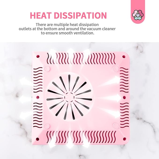 SAVILAND 80W Nail Dust Collector: New Pro - Superior Vacuum Machine Ultimate Upgrade Dust Collector Nail Tech Enhanced Quiet & Clean Efficiency Nail Salon or Home DIY Manicure Beginners Friendly
