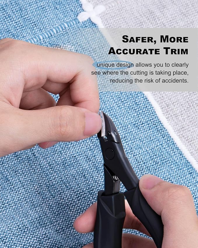 Toe Nail Clippers for Thick Nails for Seniors, Japanese Raised Cutting Edge Ingrown Toenail Clippers, Podiatrist Heavy Duty Abs Ergonomic Handle Large Nail Scissors, Black