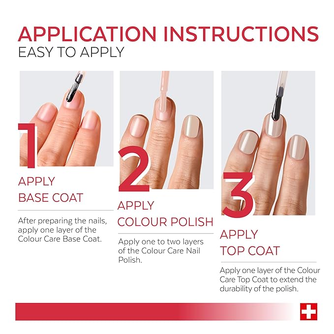 PODERM - Nail Polish – Enriched with Tea Tree – Improves nail appearance – Ingredients Natural/Vegan - foot/hand - Swiss Made (Powder Pink)