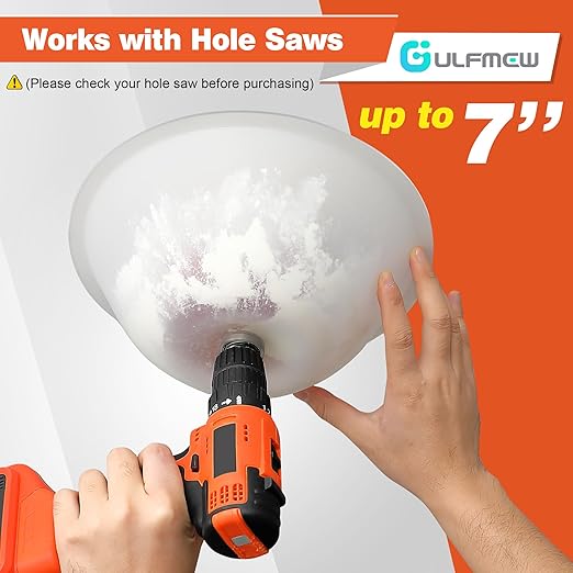 1 Pack Drill Dust Bowl & Hole Saw Dust Bowl for Drilling, Installing Recessed Lights and Works with All Hole Saws, Silicone Transparent Drill Sawdust Collector, Adds Bearings for Durability