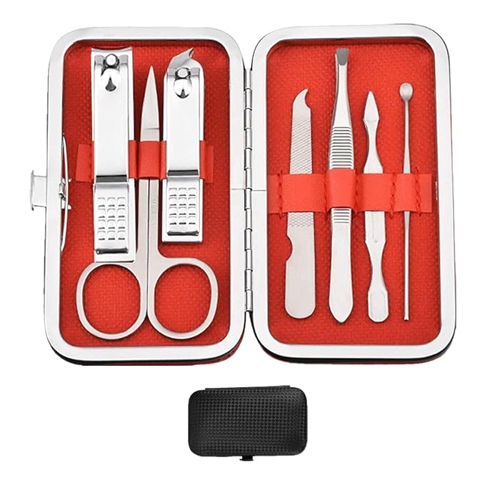 Nail Clipper Set Manicure Set Men Stainless Steel Nail Clippers Kit with Portable Travel Case, Personal Care Tools Men Grooming Kit for Husband Boyfriend Family
