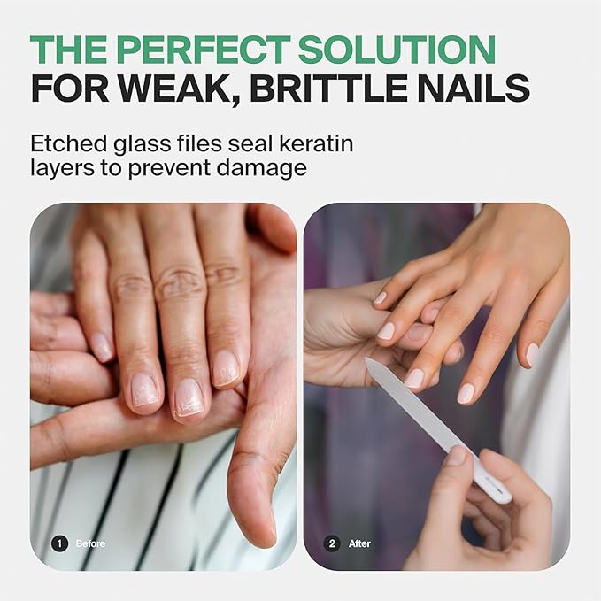 GERMANIKURE Glass Nail File in Cork Sleeve - You are So Loved - Professional Crystal Nail File for Natural Nails - Ideal Manicure & Pedicure Tool for Smooth, Easy Shaping - Nail Care Gift