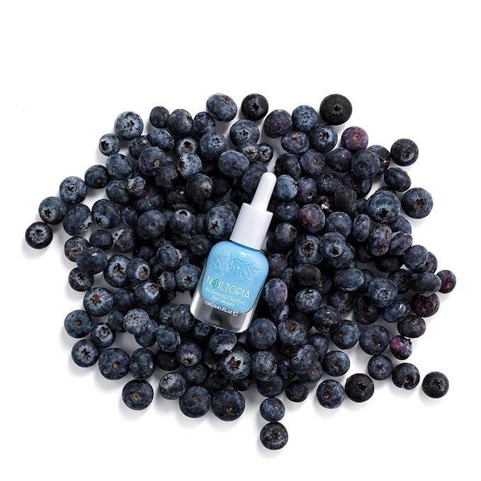 Nailtopia Bio-Sourced, Chip-Free Nail Lacquer - Fast Dry Nail Polish - Superfood-Infused - Natural Nail Polish - Be More Pacific - 0.41 oz
