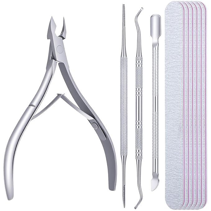 10 Pcs Ingrown Toenail Tool Pedicure Tools for Feet Stainless Steel Ingrown Toenail Clippers Nail File and Lifters Thick and Hard Nails Pedicure Manicure Tools