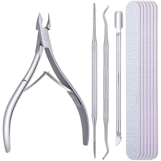 10 Pcs Ingrown Toenail Tool Pedicure Tools for Feet Stainless Steel Ingrown Toenail Clippers Nail File and Lifters Thick and Hard Nails Pedicure Manicure Tools