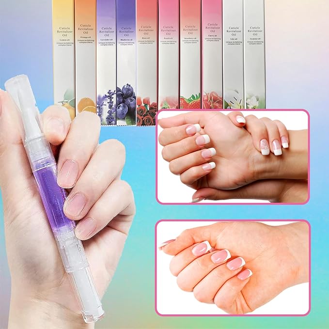 10 PCS Cuticle Oil Pen,Nail Oil Cuticle Pens for Nails Moist and Treatment,10 Fruit Plant Fragrance Cuticle Repair Oil Pen for Nail Care,Nail Cuticle Oil Pen Nourishment Polish with Vitamins