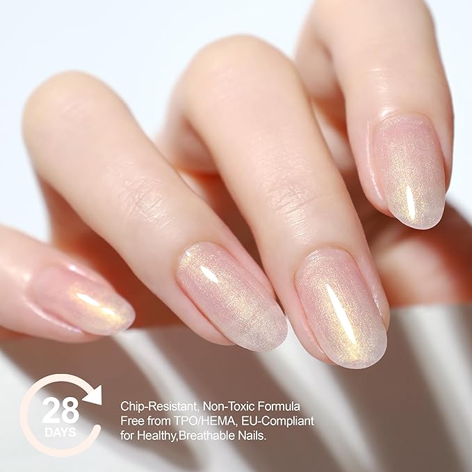 Hema Free Builder Gel, For Strengthens Damaged Thin Nails, Hypoallergenic Sparkle Enhancement Gel Polish Soak Off Curing Requires