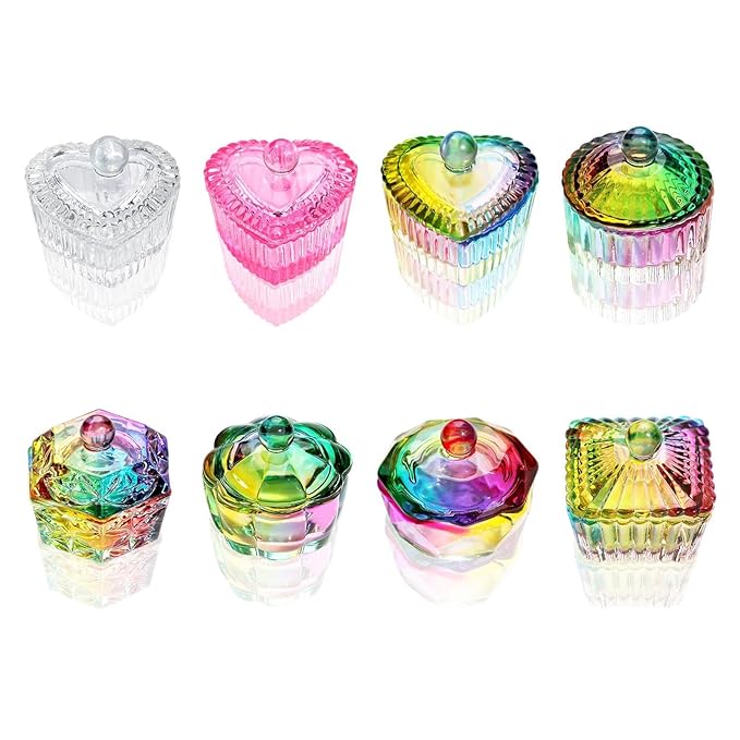 Nails Art Glass Acrylic Dappen Dish Crystal Bowl Liquids Crystal Cup Tool Dish