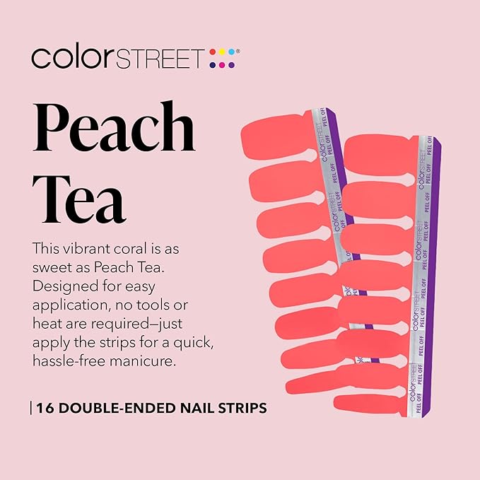 Color Street Peach Tea Nail Strips