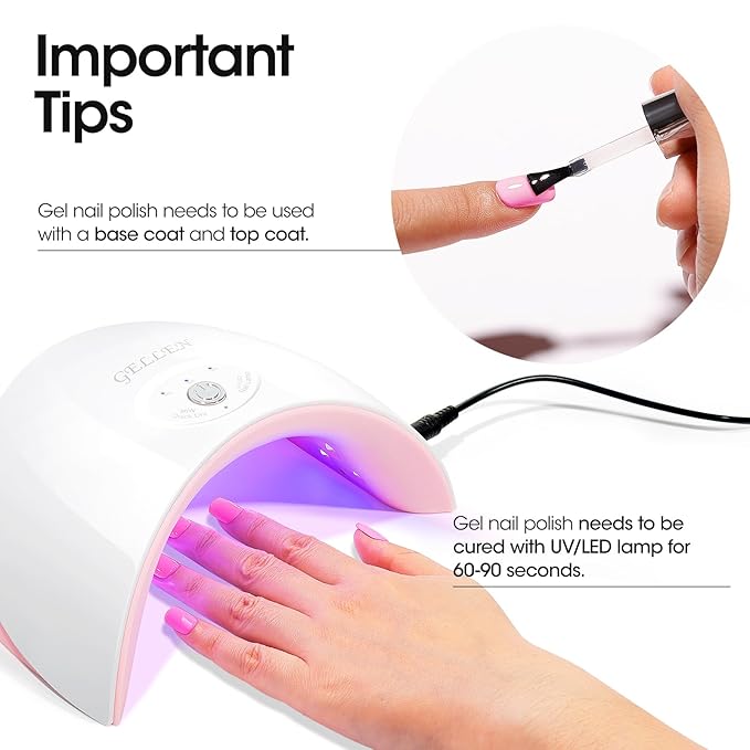 Gellen Pink Gel Nail Polish, 18ML 1Pc Pink Purple Gel Polish Soak off UV LED Nail Lamp Pink Nail Polish for Spring Summer Salon DIY Nail Art Manicure at Home Holiday Gift for Women, 0.61 Fl Oz