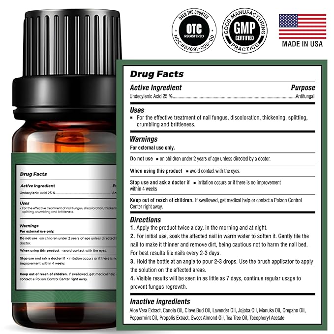 Toenail Renewal Solution Extra Strength Care for Toe Nail & Fingernails - Nail Repair Solution for broken, Discolored Nails - Renews Damaged Cracked Ingrown Toenail Made In USA 0.50 Fl Oz - 2 Pack