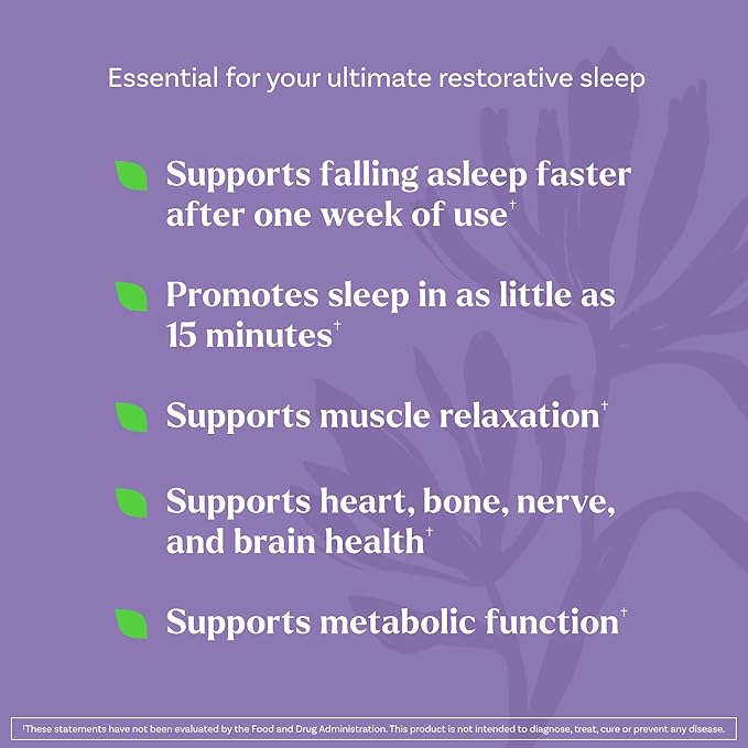 Natrol Sleep + Restore Magnesium Glycinate Blend Gummies with Melatonin 5mg - Calm Magnesium with GABA, Botanical Blend, Cherry Flavor, 60 Gummies