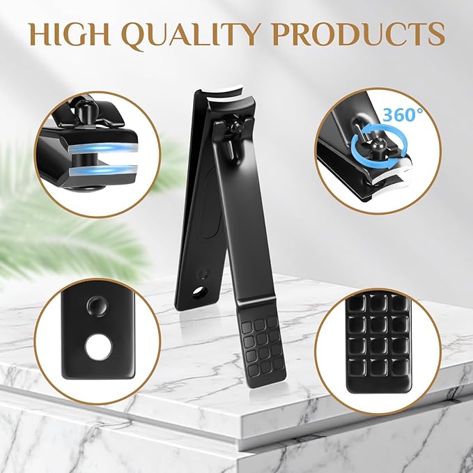 Manicure Set Professional Nail Clipper Kit-26 Pieces Stainless Steel Manicure Kit,Nail Care Tools with Luxurious Travel Case