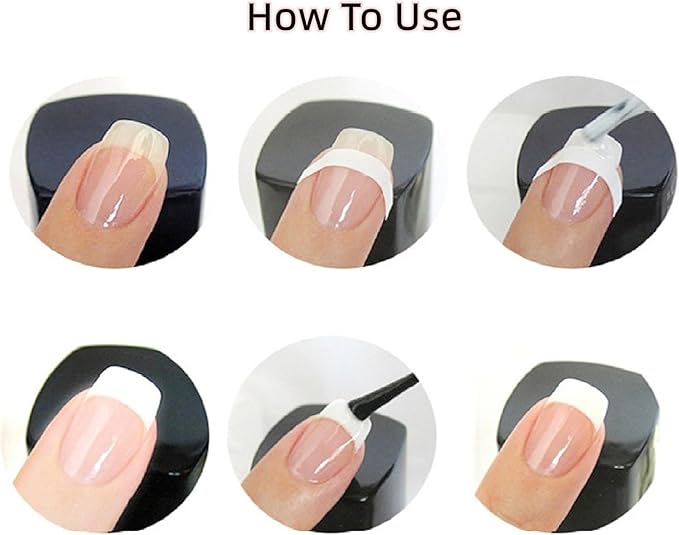 French Manicure Stickers - Nail Decals, DIY Nail Art, 4608 Pieces in a 4-Pack