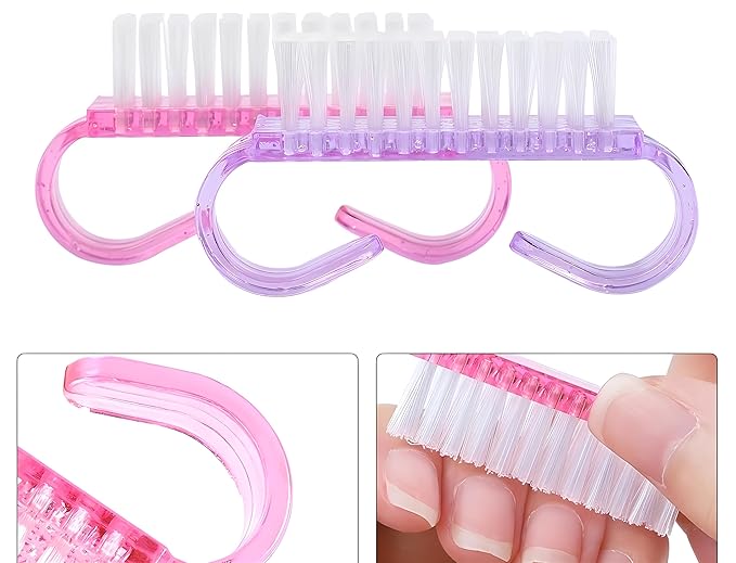 12-Pack Handle Grip Nail Brush(assorted color), Fingernail Scrub Cleaning Brushes for Toes and Nails Cleaner, Pedicure Brushes for Men and Women